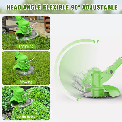 Cordless 2-in-1 Weed Trimmer & Lawn Edger – Brushless Motor, 2 Batteries Included