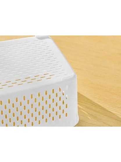 6Set of large-capacity refrigerator fruit preservation containers，Comes with a detachable drain basket，Sealed food storage conta