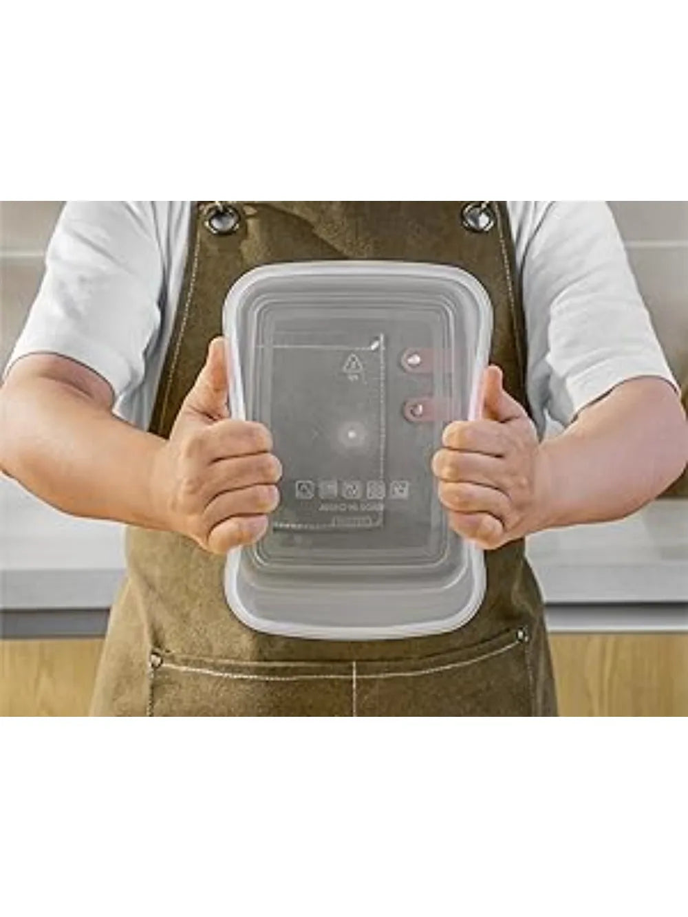 6Set of large-capacity refrigerator fruit preservation containers，Comes with a detachable drain basket，Sealed food storage conta