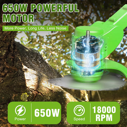 Cordless 2-in-1 Weed Trimmer & Lawn Edger – Brushless Motor, 2 Batteries Included