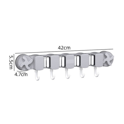 Drill-Free Suction Cup Mop Holder for Bathroom