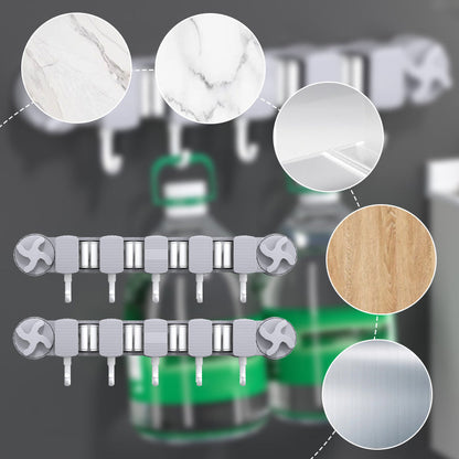 Drill-Free Suction Cup Mop Holder for Bathroom